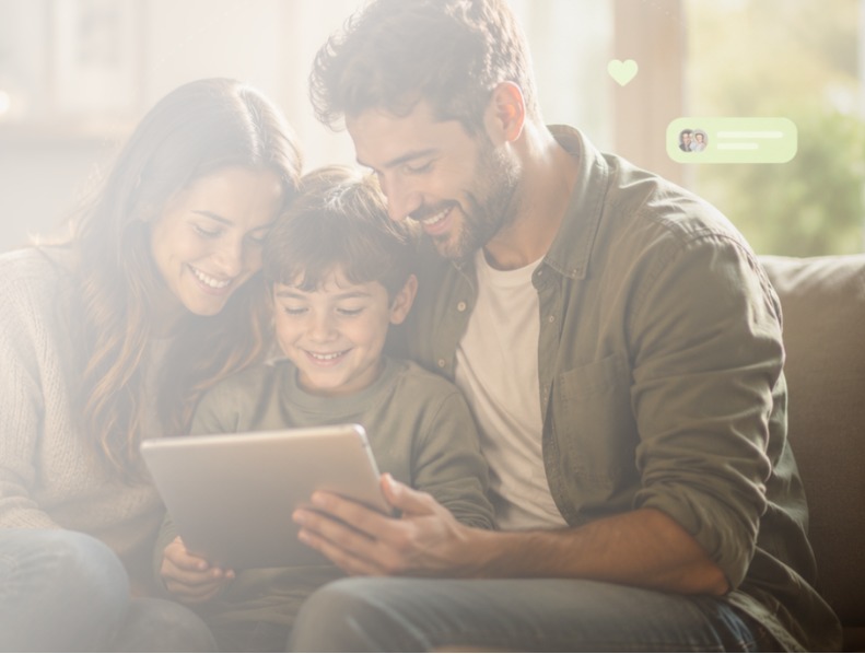 A family connecting together with Relate